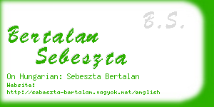 bertalan sebeszta business card